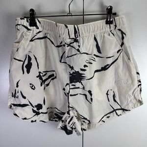 NWT $60 The North Face Women's Med Standard Fit Shorts Black White‎ Abstract